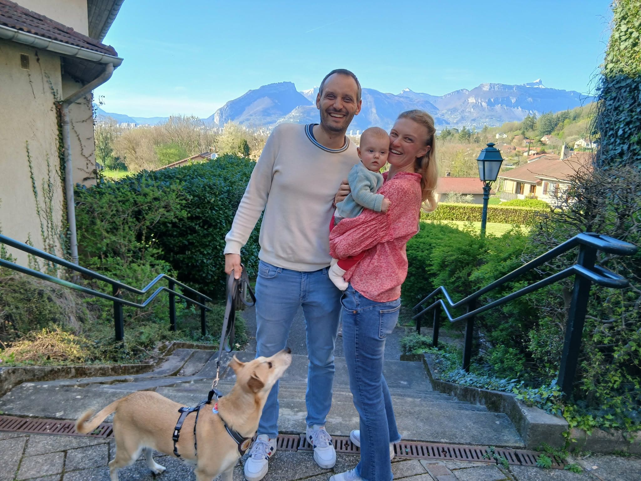 Okapi Compass founders with their dog